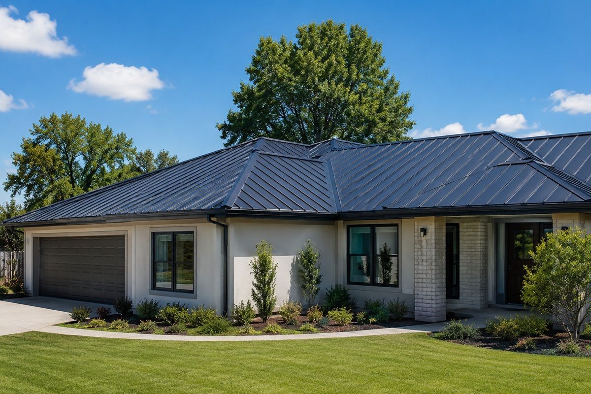Finished residential metal roofing project providing long-term protection