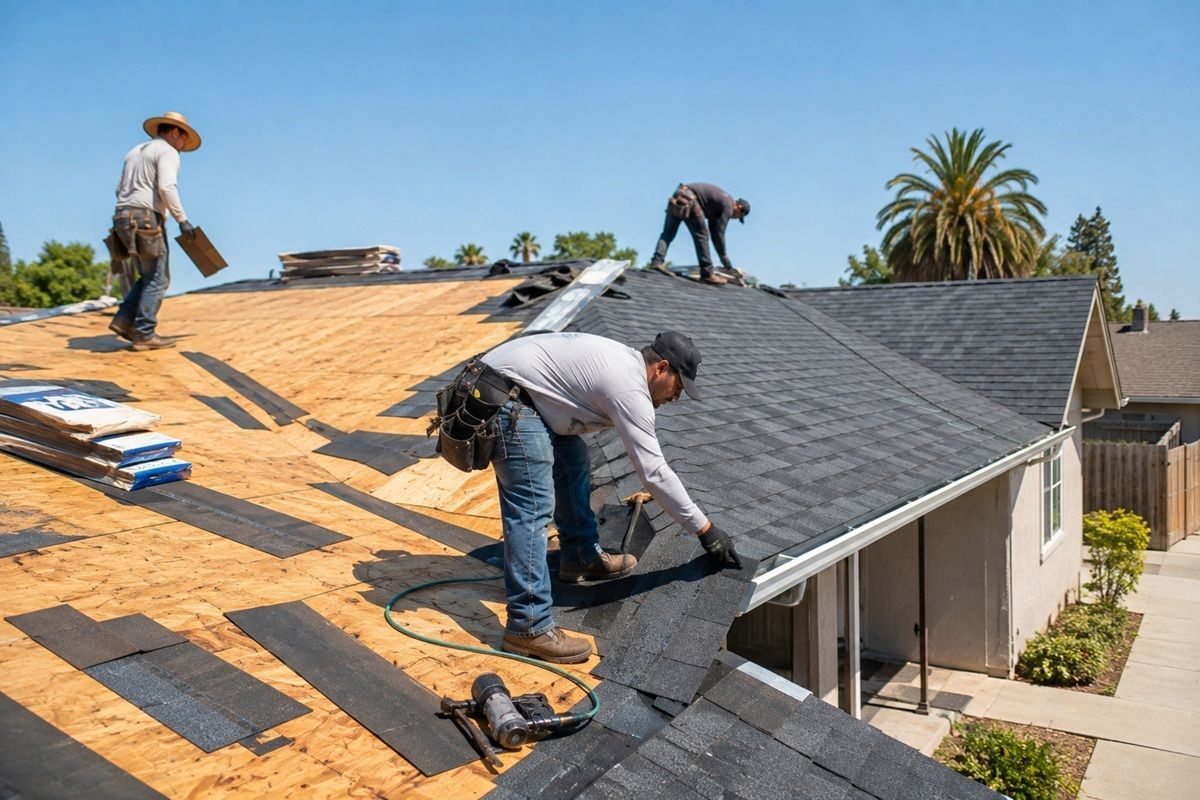 Tile roof upgrade completed on a California residence