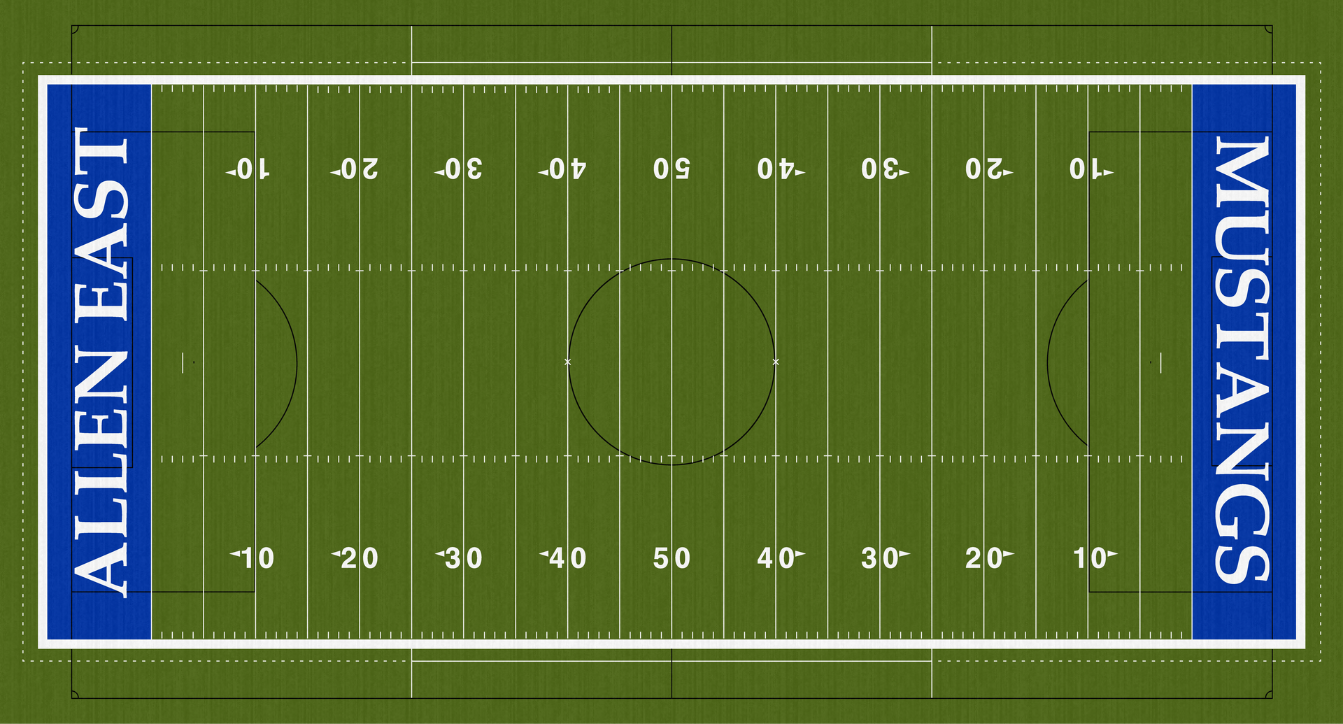 Allen East Mustangs Football Field Turf Goodwin Field Harrod Ohio
