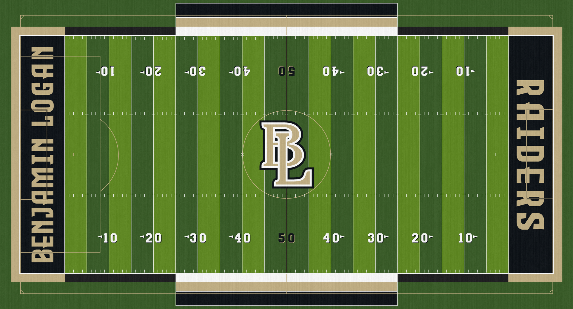Benjamin Logan Raiders High School Football Turf Bellefontaine