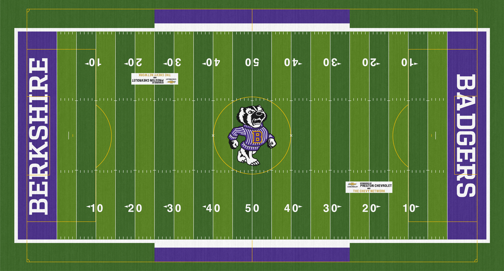 Great Lakes Cheese Stadium Burton Berkshire Badgers High School Football Field Turf