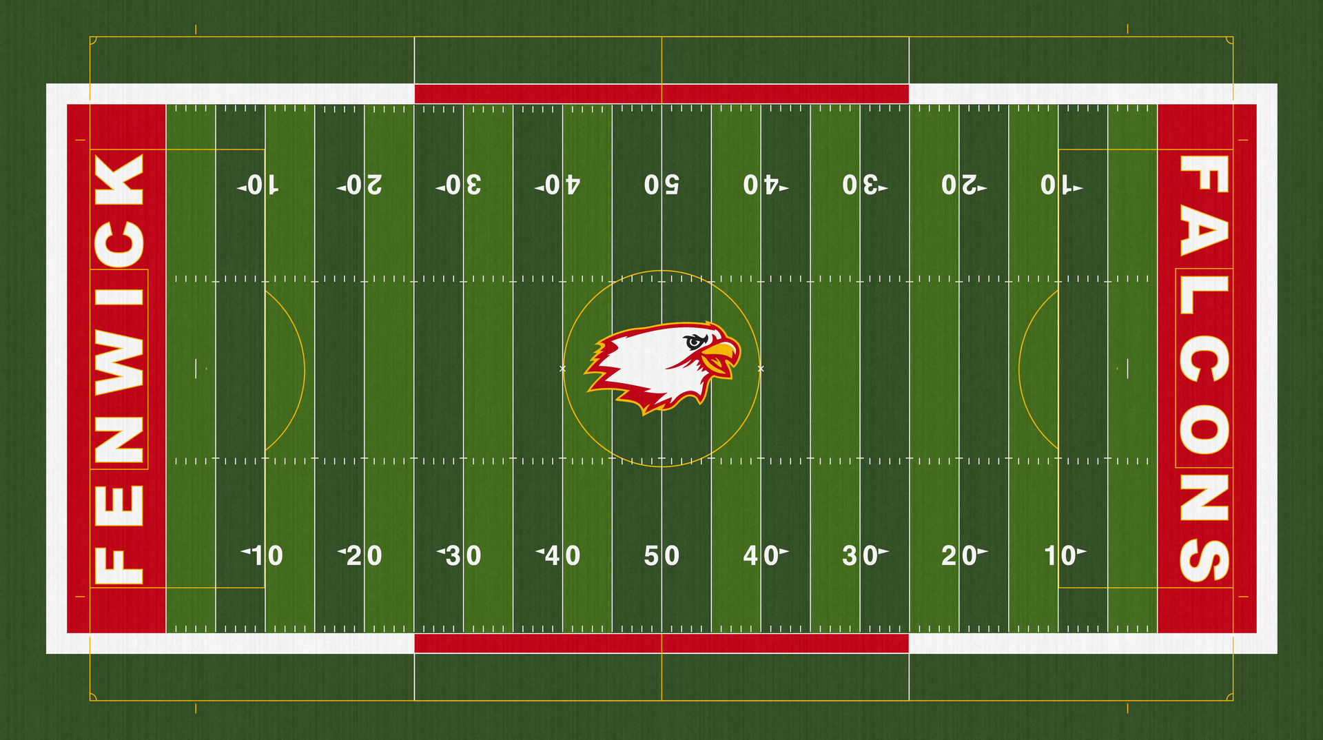 Bishop Fenwick Falcons Football turf Yeager Field