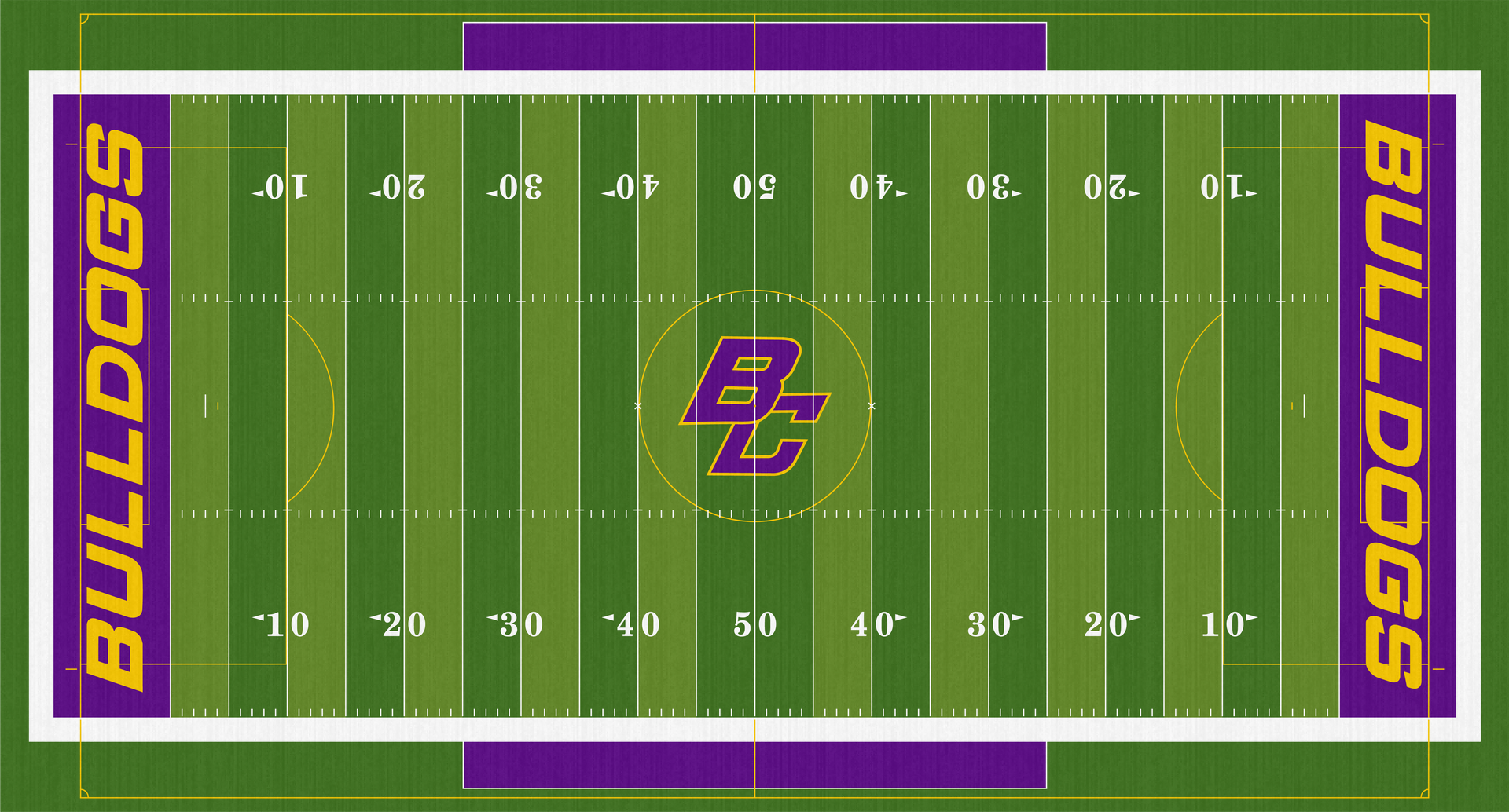 Carl Fell Stadium Bloom Carroll Bulldogs BCHS Football Field Turf