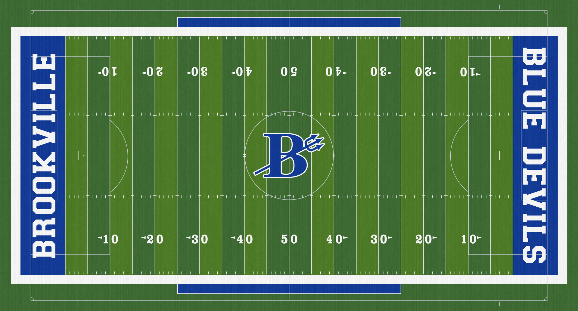 Brookville Memorial Stadium Blue Devils High School Football Turf