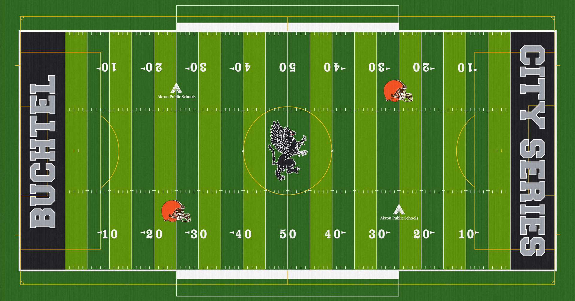 Time Flossie Stadium Akron Buchtel Griffins High School Football Turf