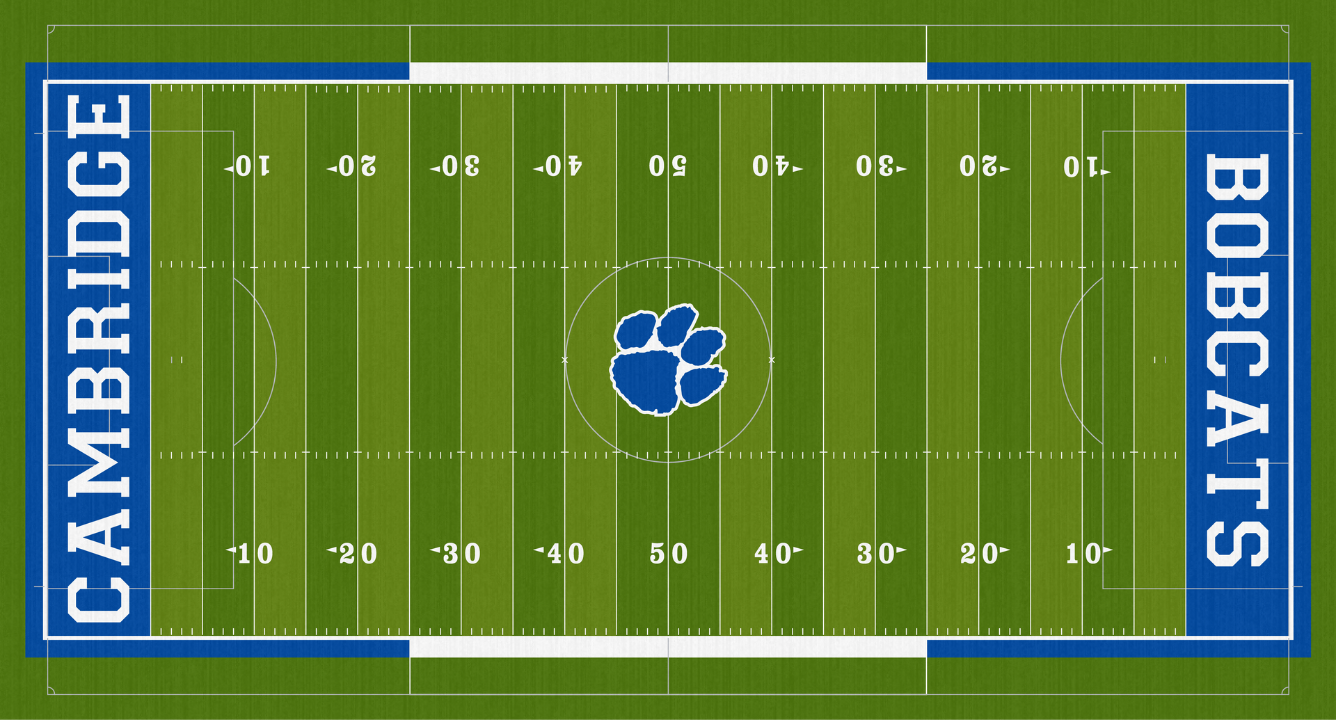 Cambridge Bobcats High School Football Turf McFarland Stadium