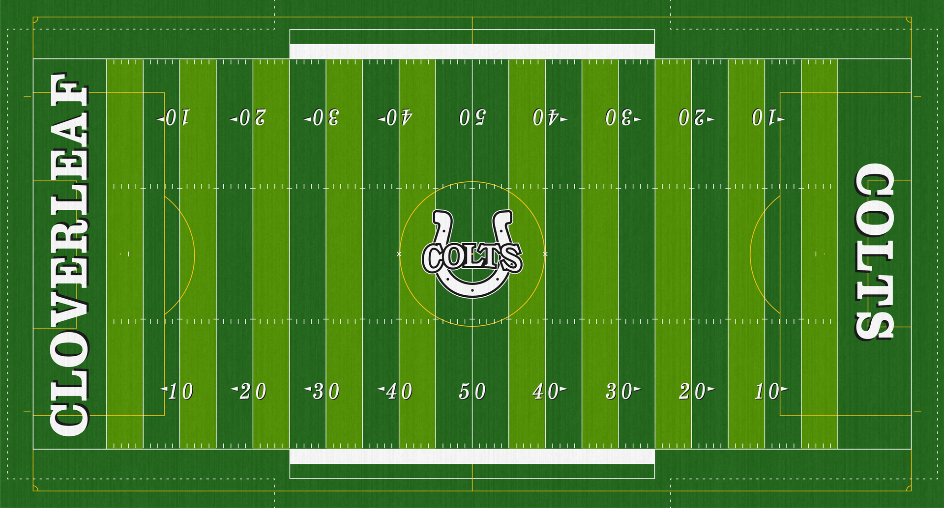 Gene Clark Stadium Lodi Cloverleaf Colts High School Football Field turf