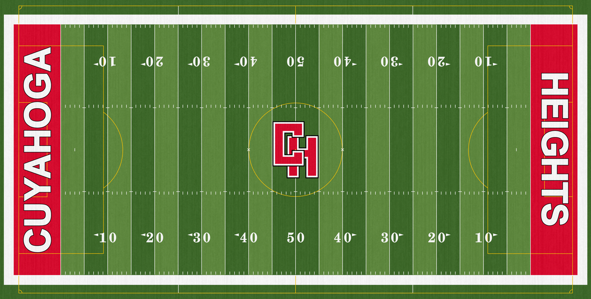 Ralph P. Adams Stadium Cuyahoga Heights Red Wolves Redskins High School Football Turf