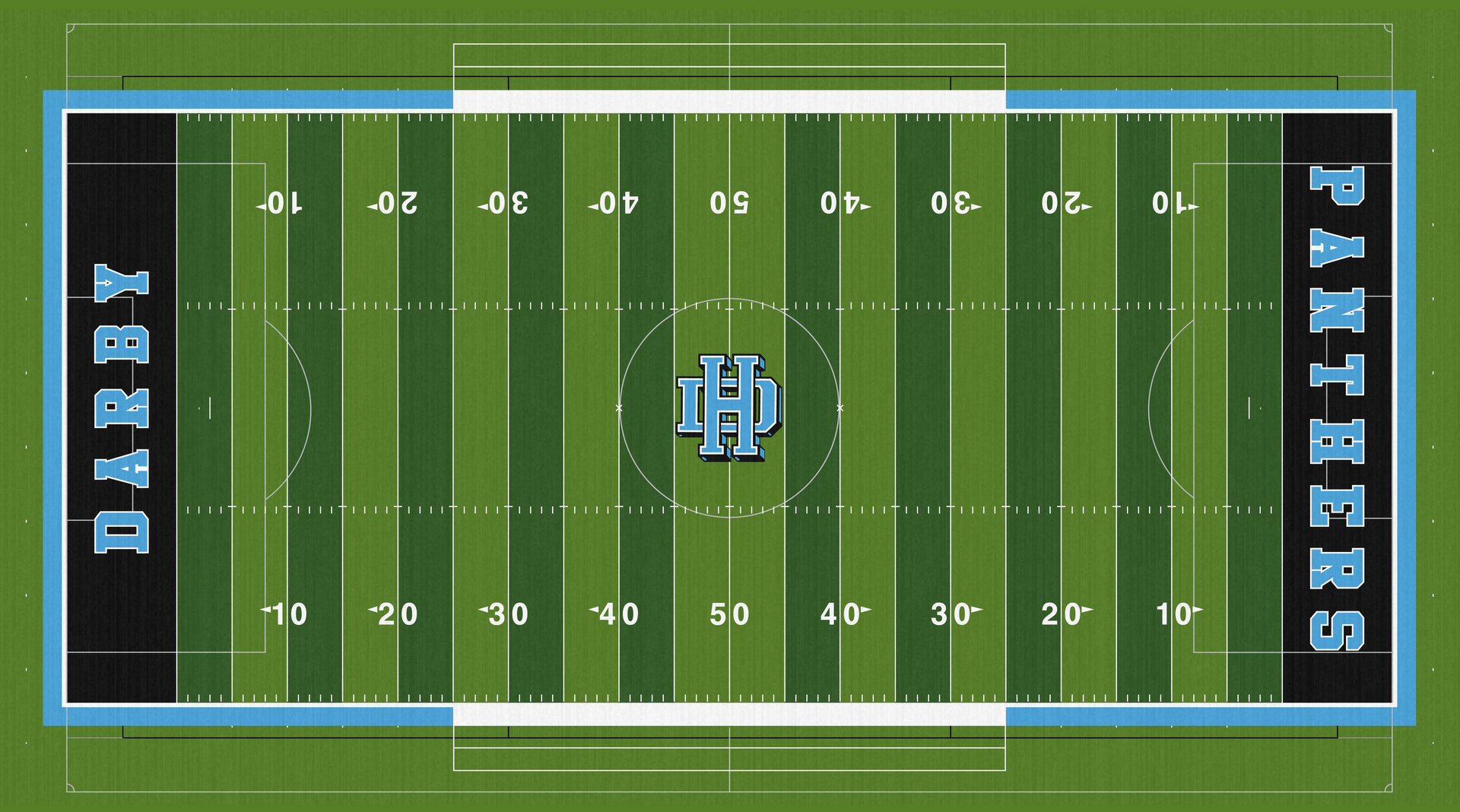 Hilliard Darby Panthers High School Football Field Stadium Turf