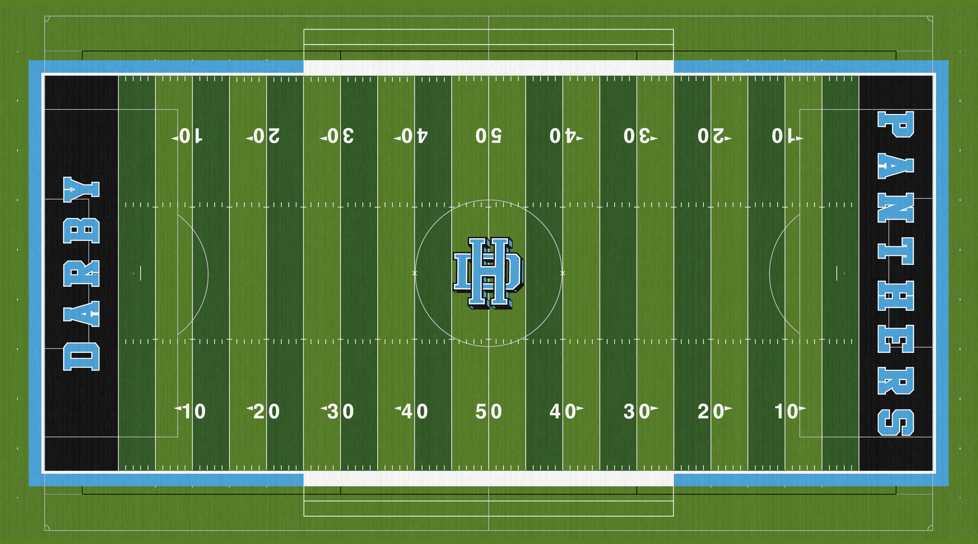 Hilliard Darby Panthers High School Football Field Stadium Turf