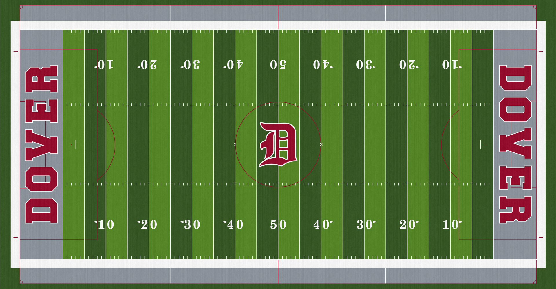 Dover High School Tornadoes Turf Crater Stadium