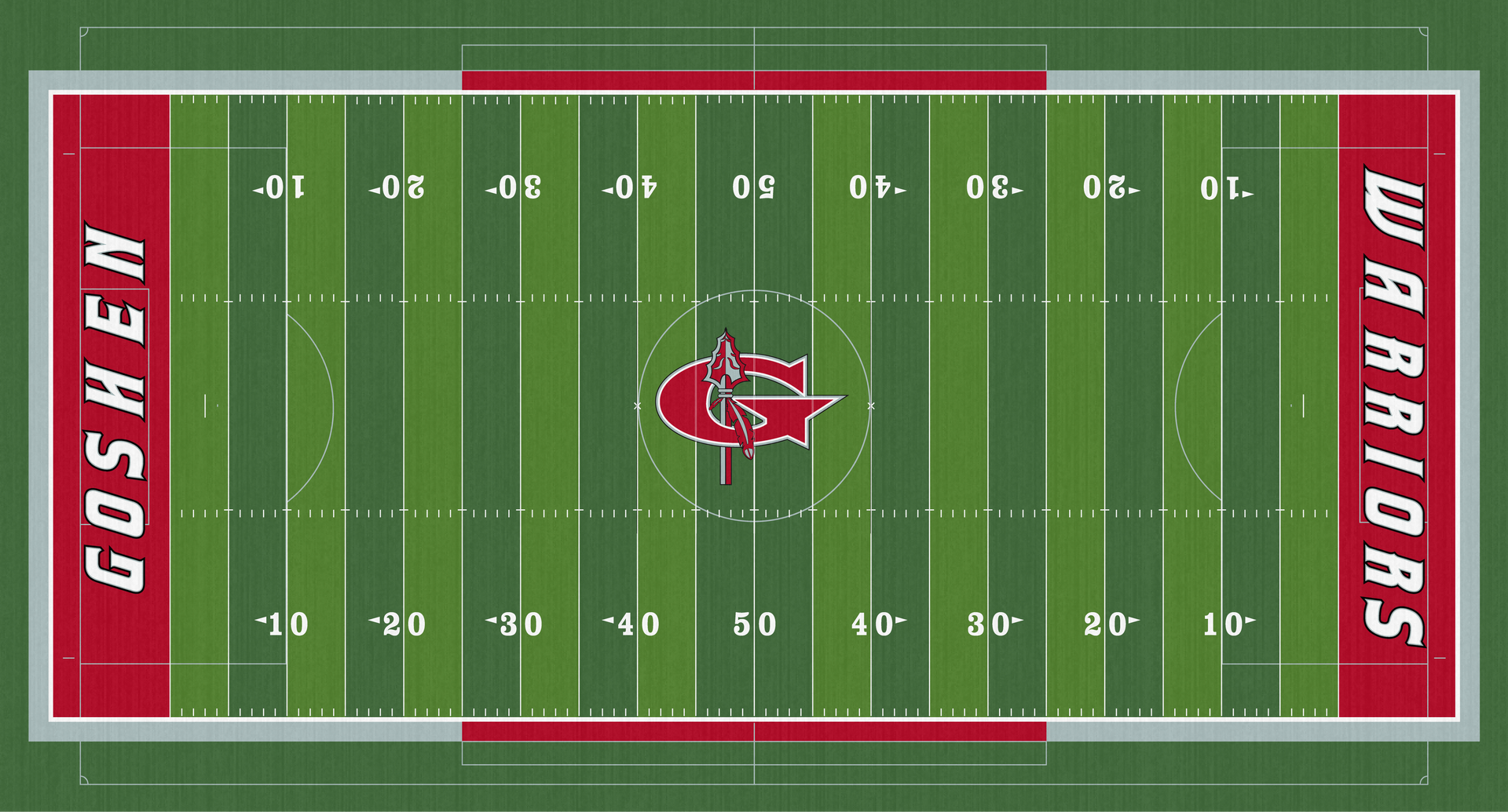George Rise Field Goshen High School Warriors Football Turf Jim Brown Stadium