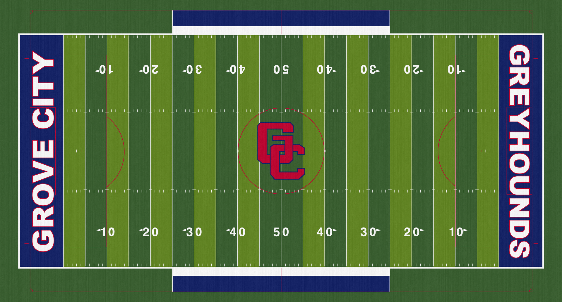 Leasure Field Grove City Greyhounds Dawgs GCHS Football Turf