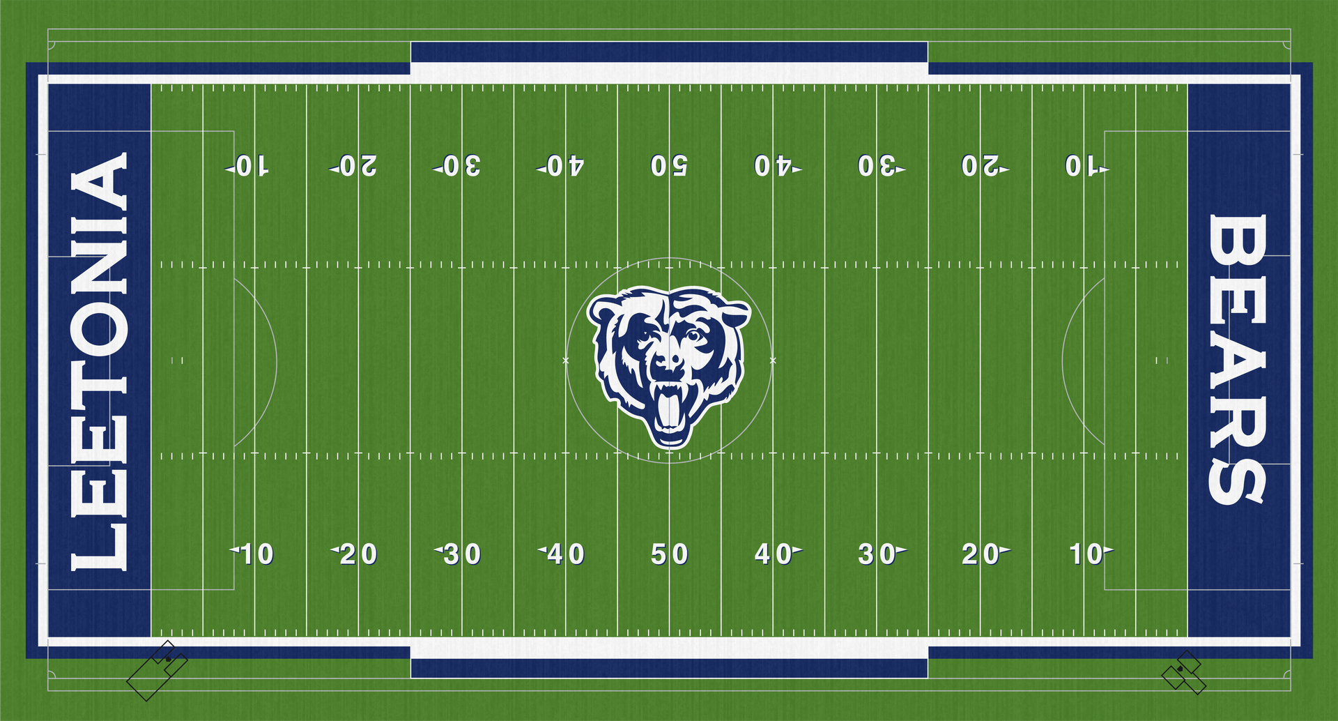 Hendricks Family Stadium Leetonia Bears High School Football Turf Field