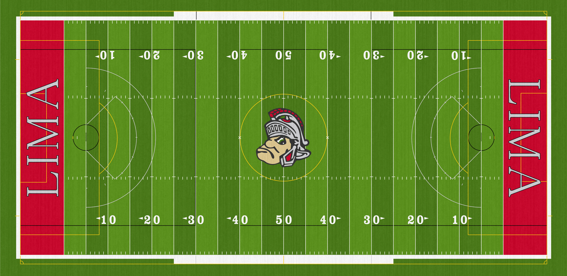 Spartan Stadium Lima Senior Sr High School Football Turf Field LSHS