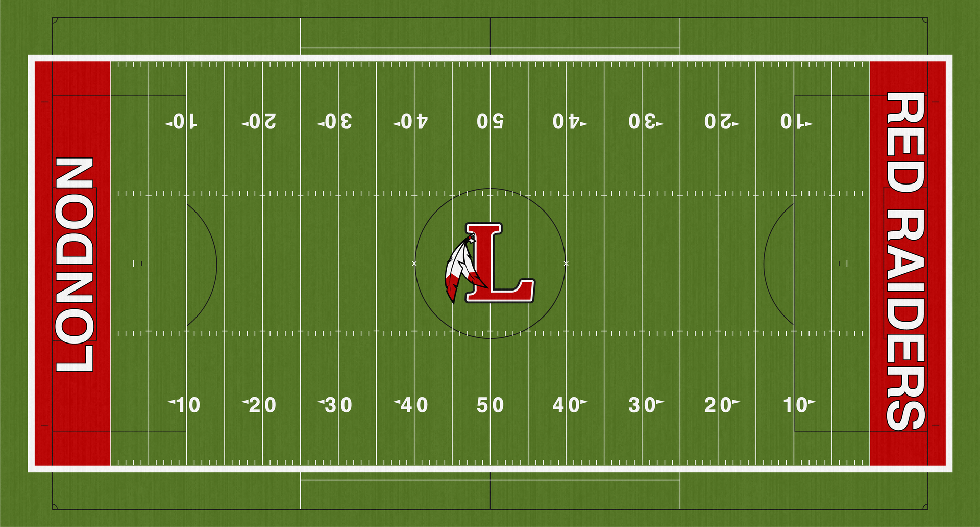 Bowlus Field London Red Raiders High School Football Field Turf Ohio
