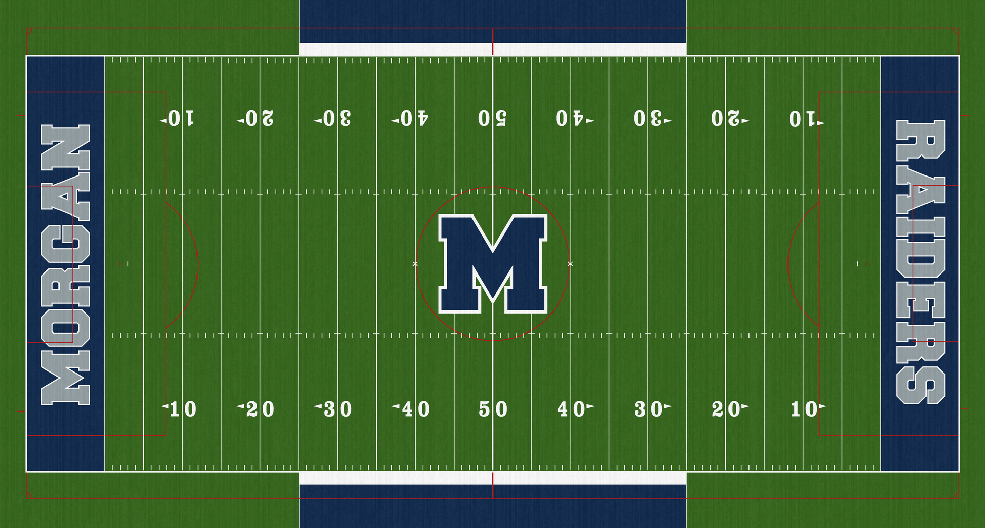Morgan Raiders High School Football Turf Field McConnelsville MHS