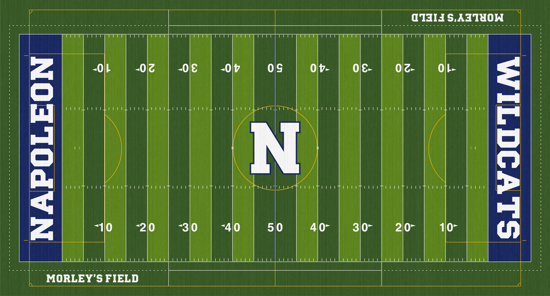 Morley's Field Napoleon High School Wildcats Football Turf Stadium