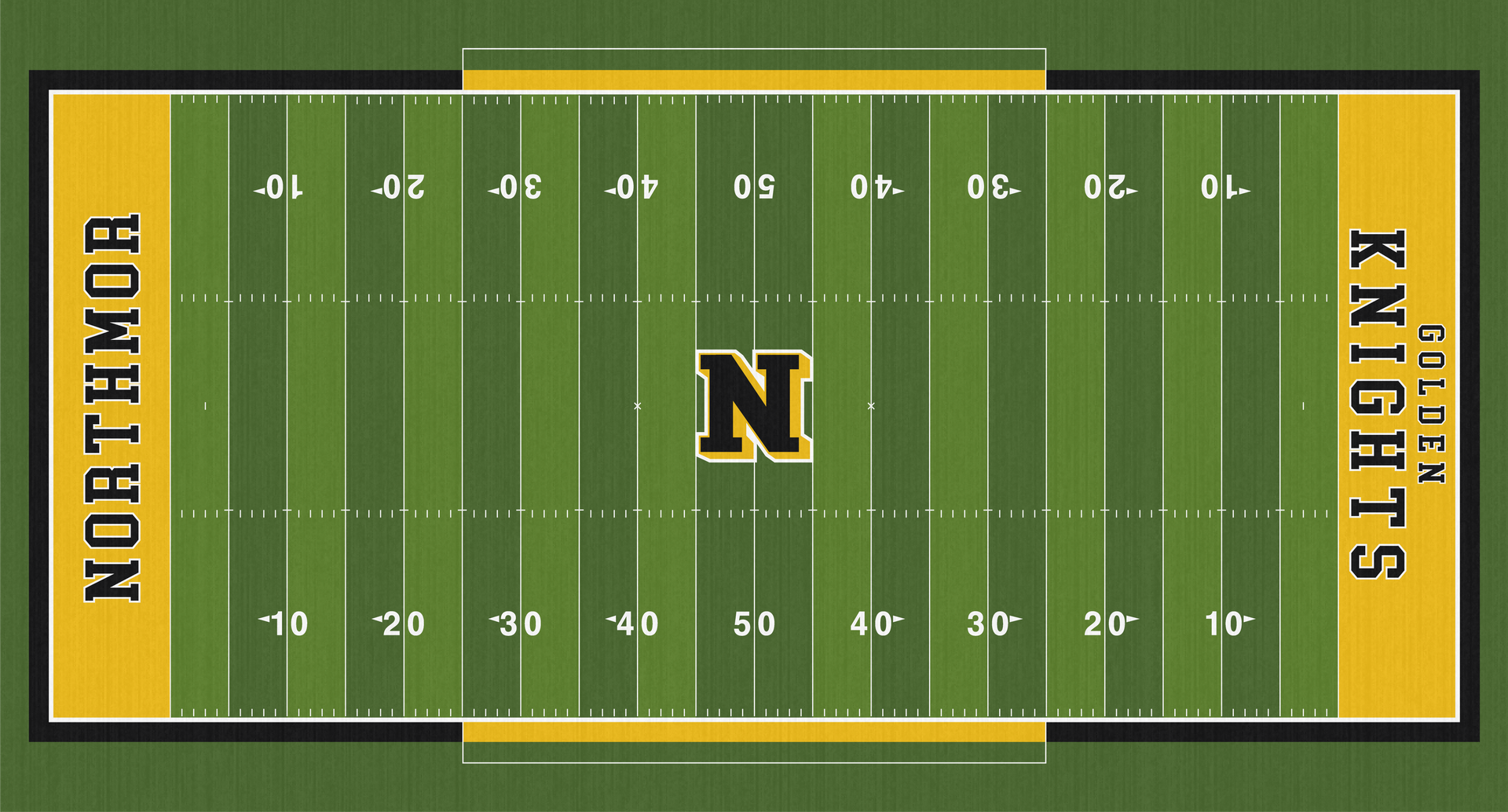 Northmor Golden Knights High School Football Field Turf Galion