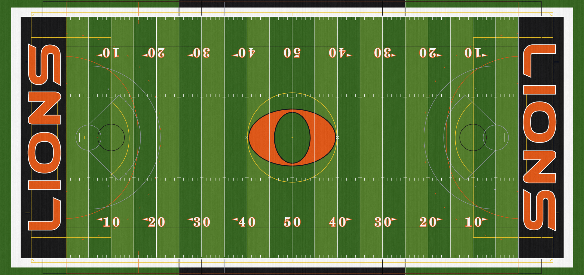 Orange Lions High School Football Turf Field OHS Pepper Pike
