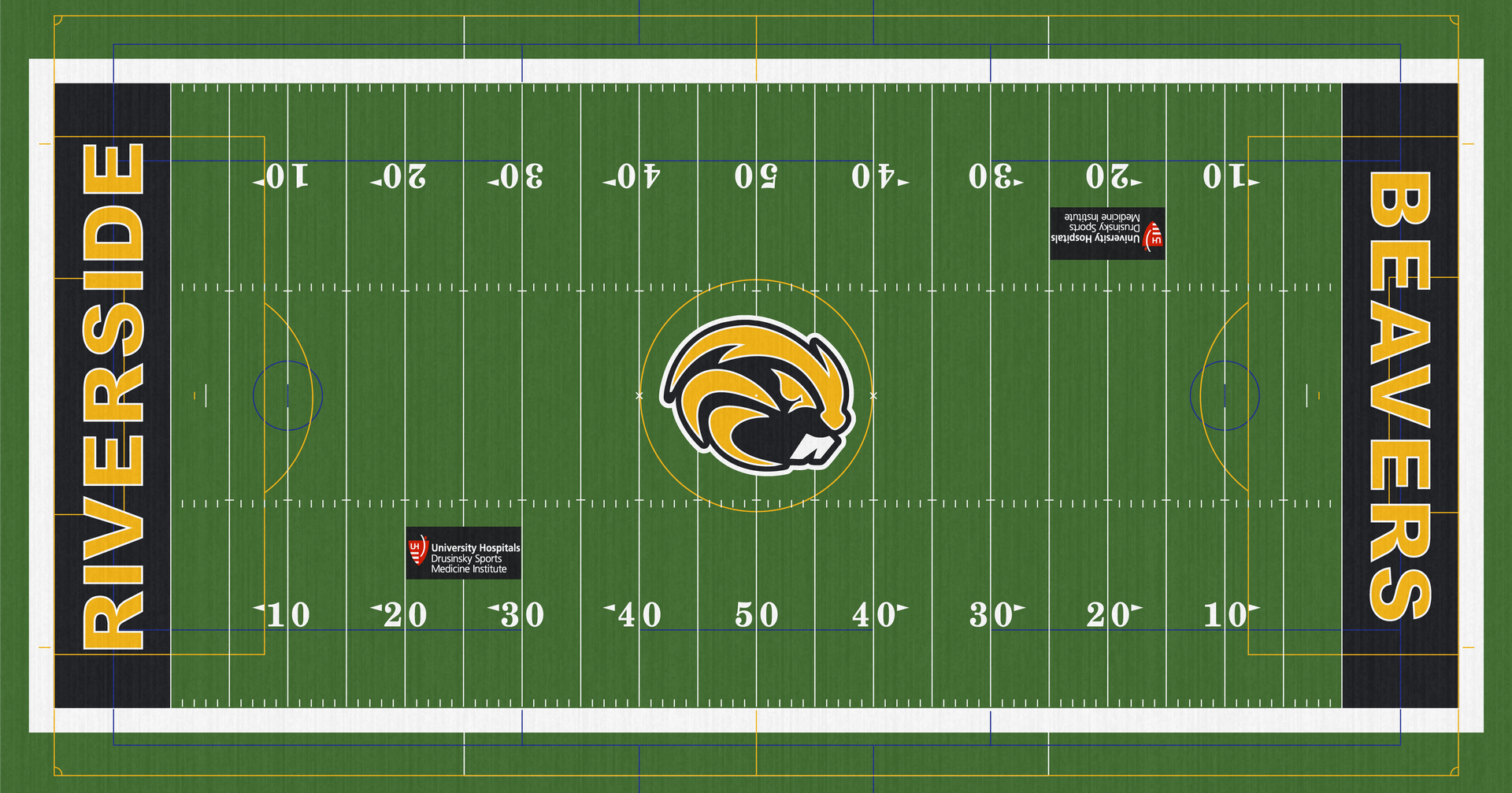 Painesville Riverside Beavers High School Football Field Turf