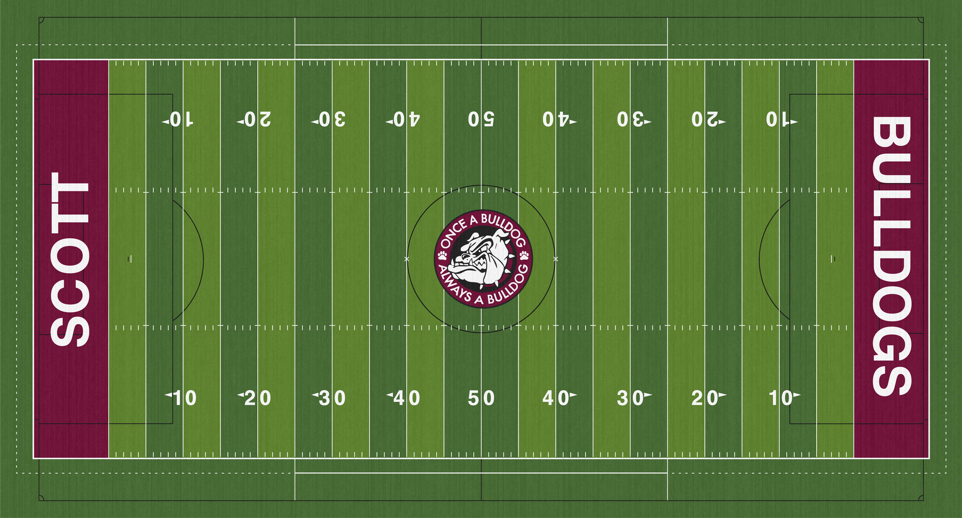 Toledo Scott Bulldogs High School Football Turf Field