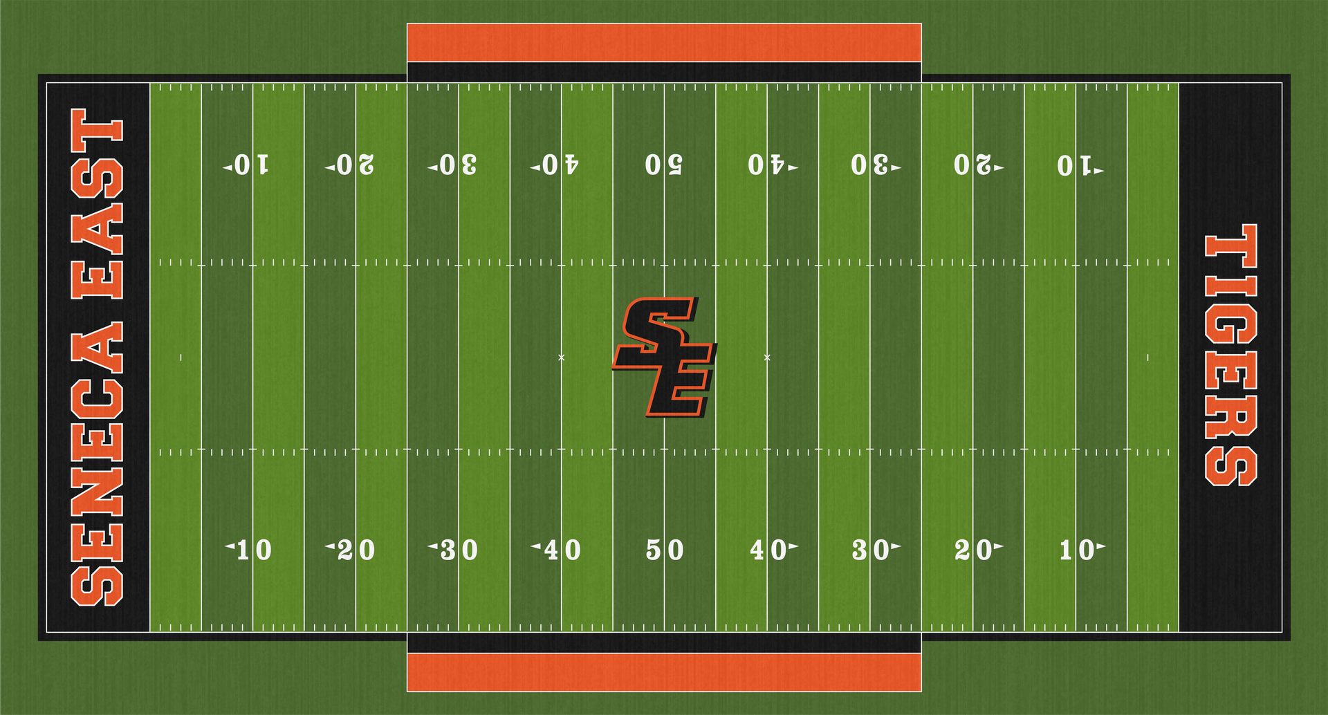 Attica Seneca East Tigers High School Football Stadium Turf Field SEHS