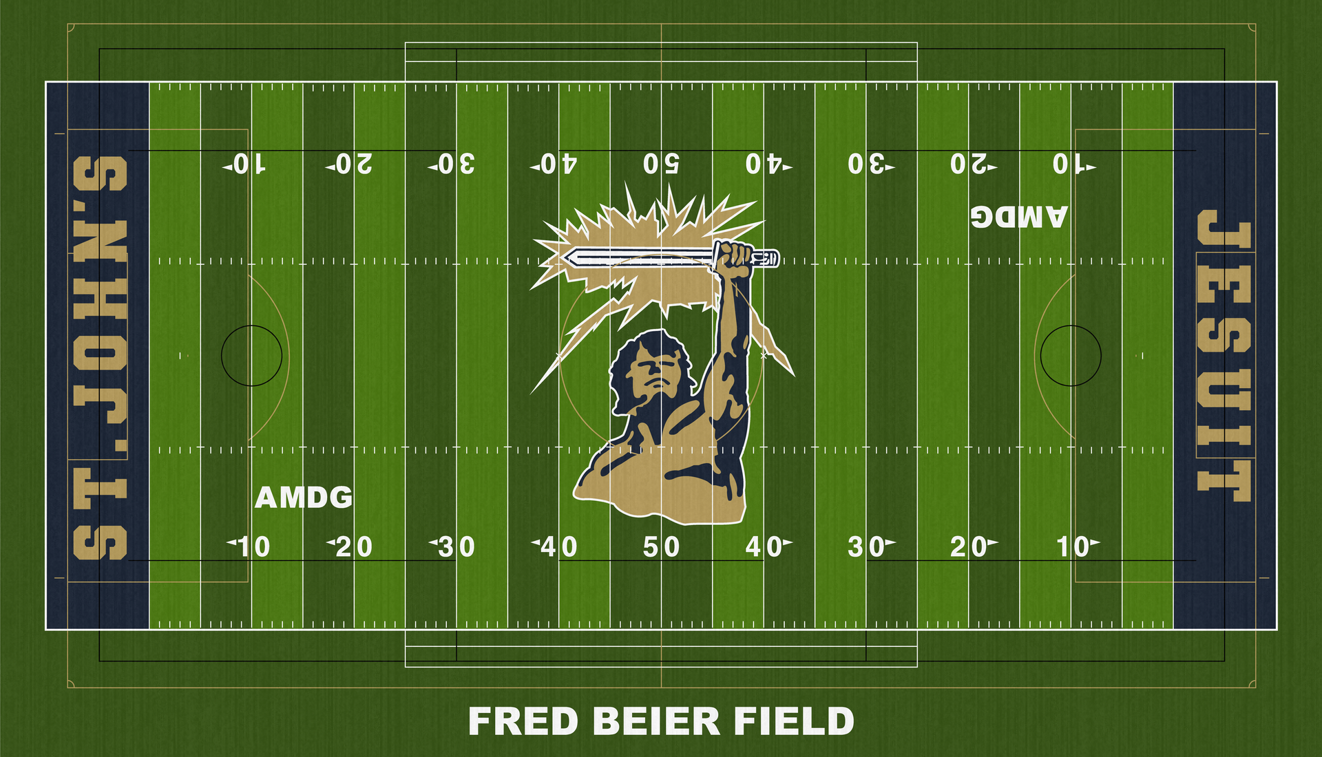 Fred Beier Field St John's Jesuit Titans High School Football Turf Toledo