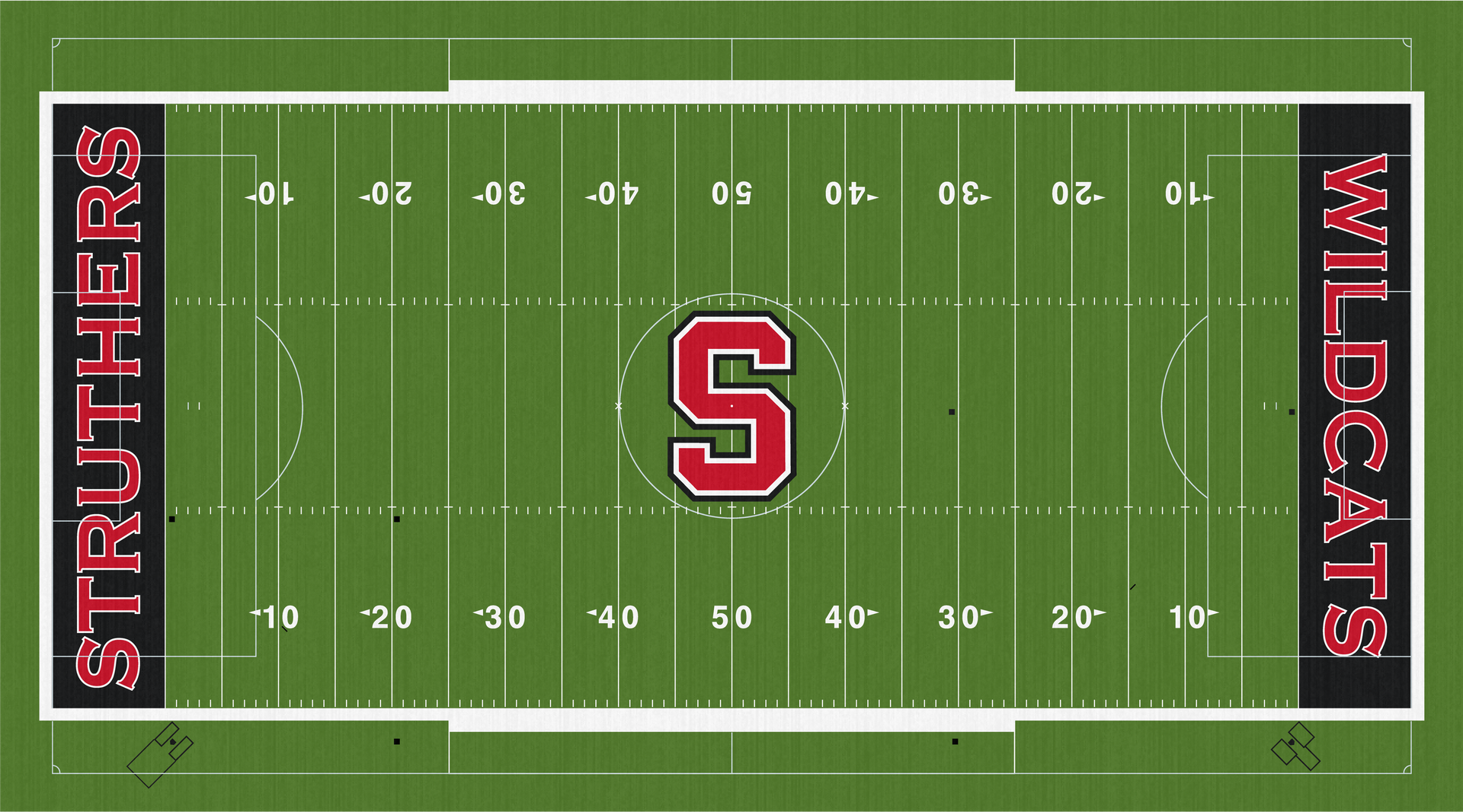 Laddie J. Fedor Field Struthers Wildcats Football Turf High School