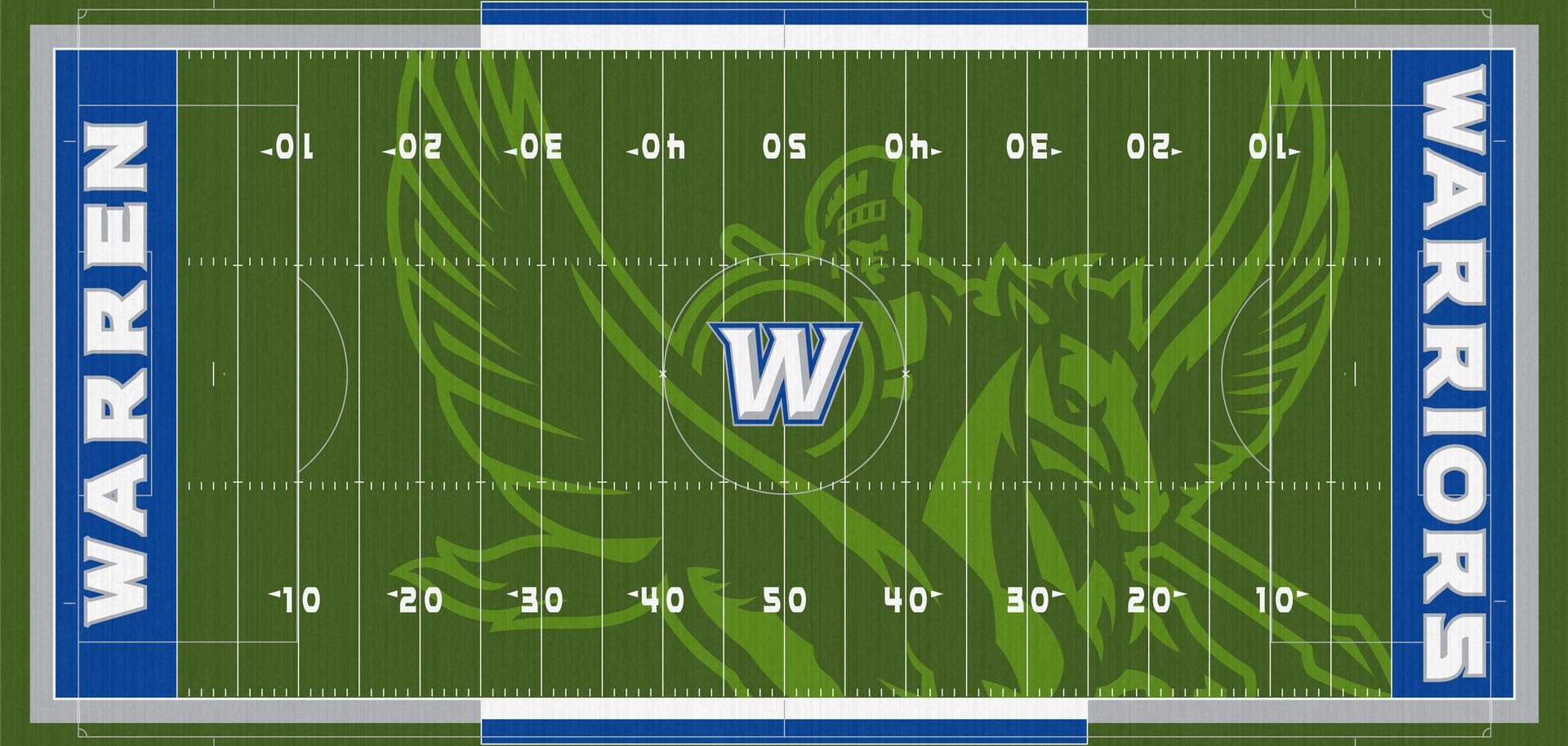 Vincent Warren Warriors Stadium High School Football Field Turf
