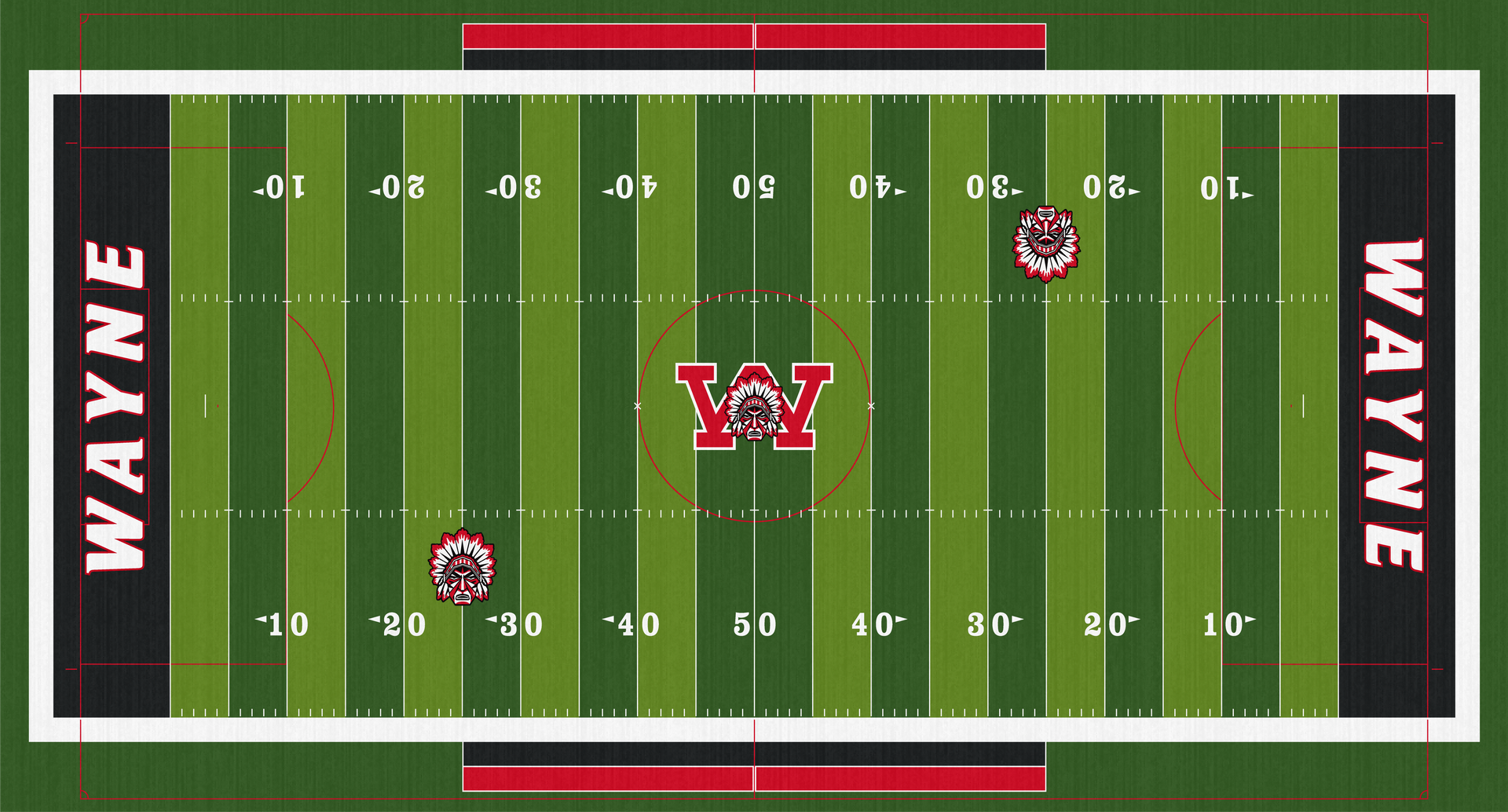 Heidkamp Stadium Huber Heights Ohio Wayne Warriors High School Football Field Turf