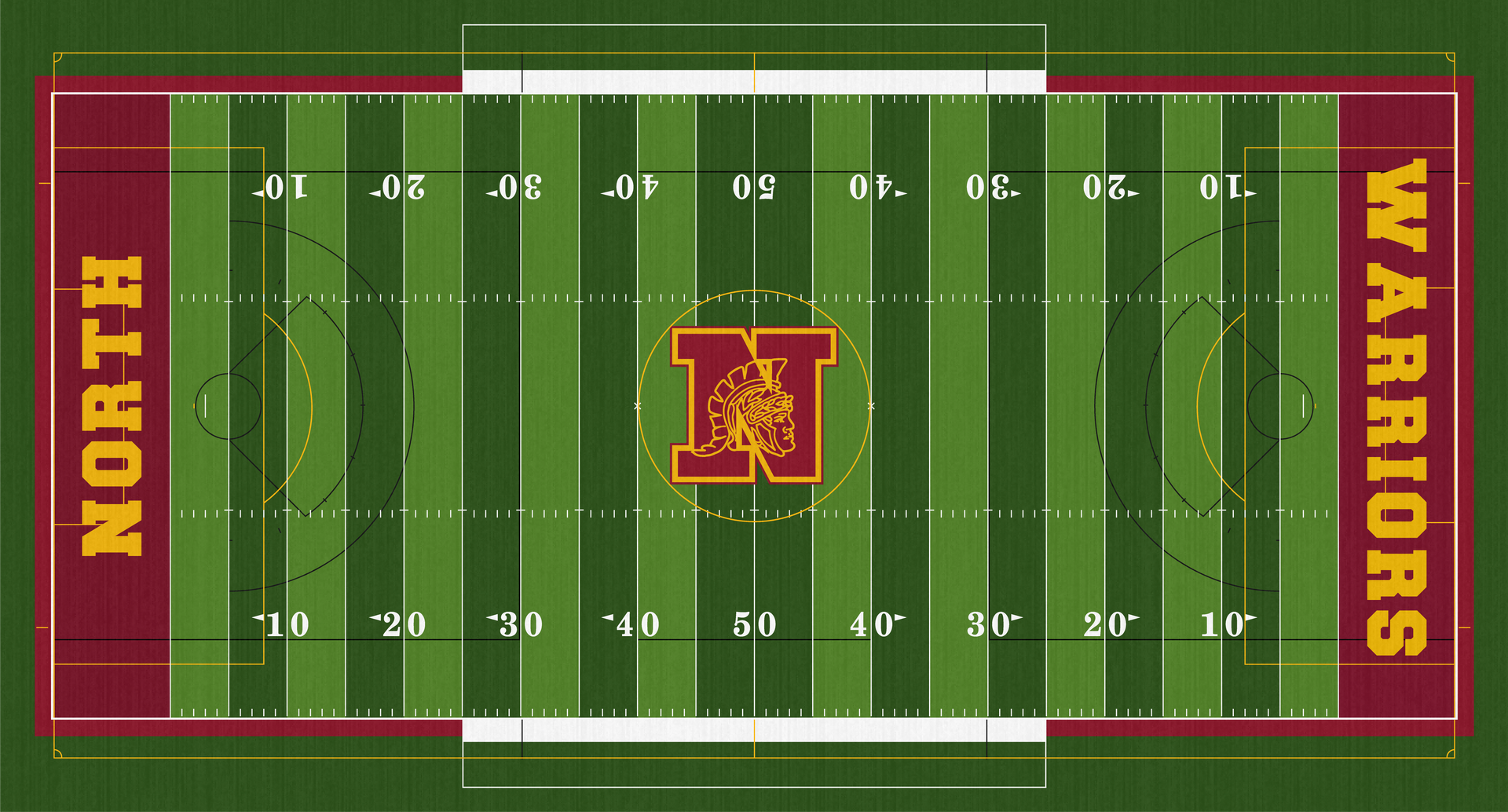 Westerville North Warriors Jim McCann Stadium High School Football Turf
