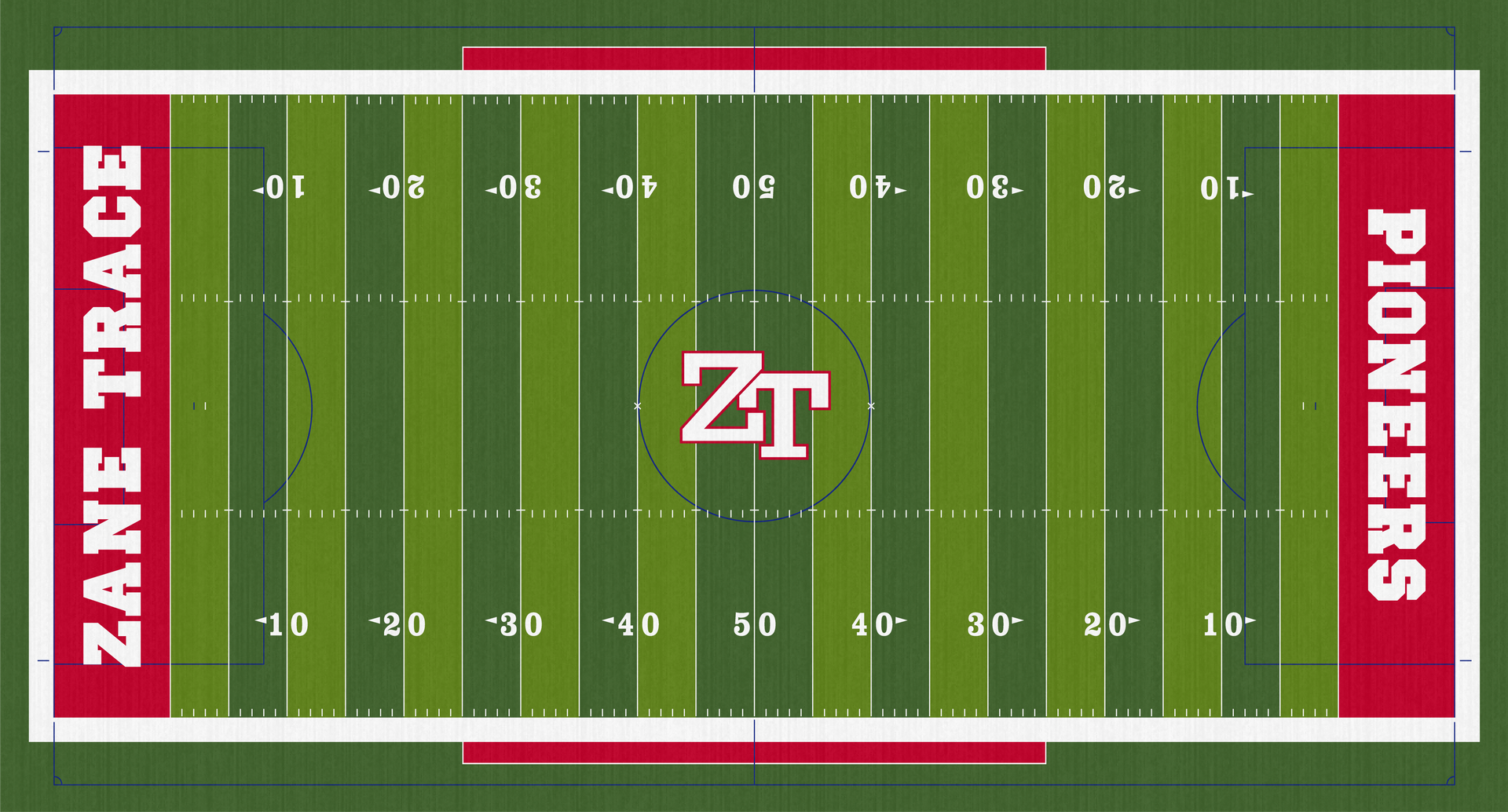Zane Trace Pioneers High School Football Stadium Turf