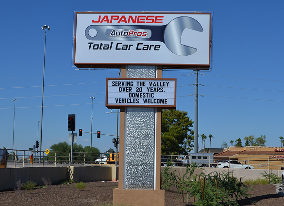 A roadside sign for