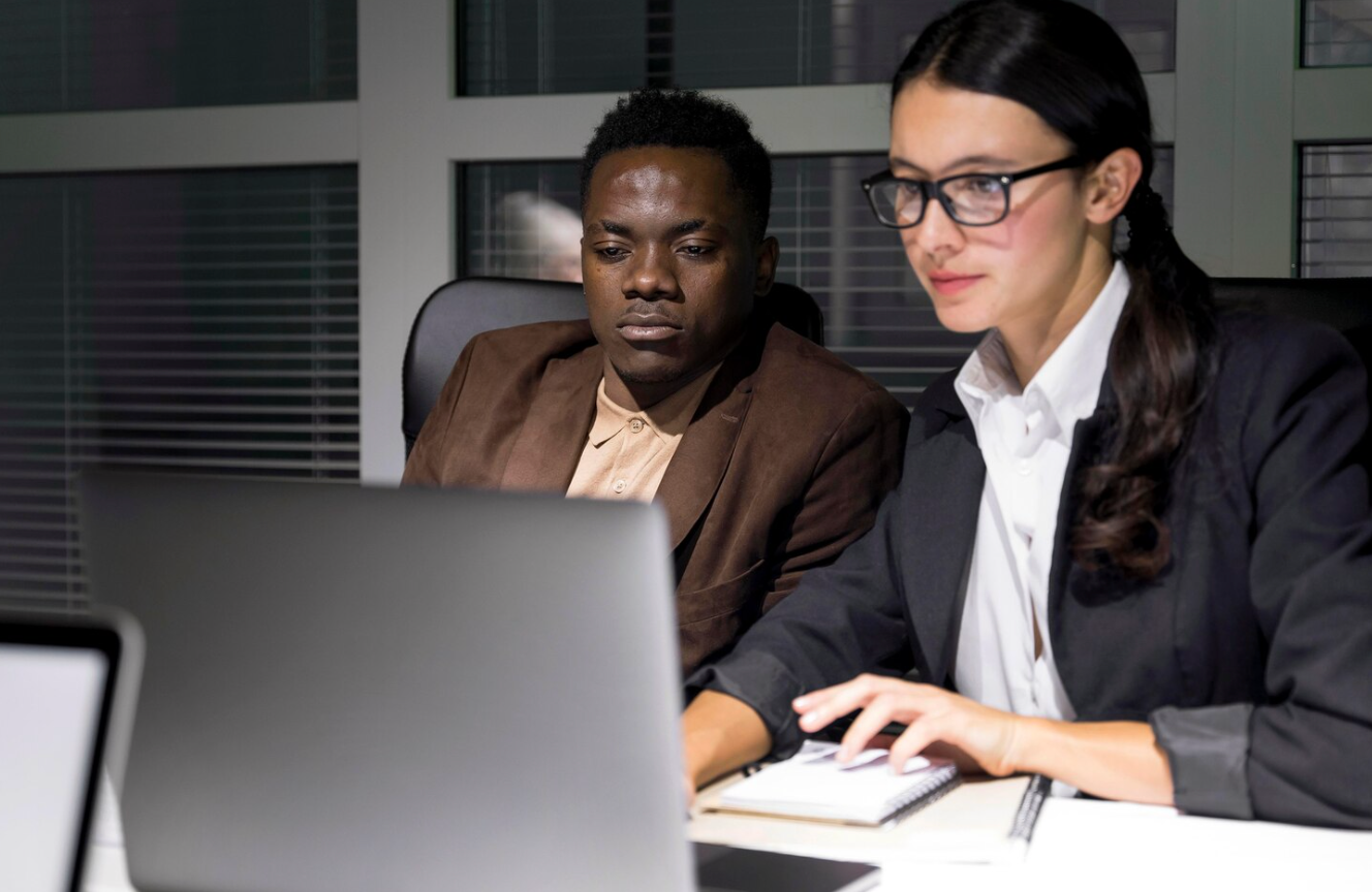 Business lawyer advising a client on a cross-border contract.