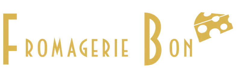 Op het logo van fromagerie bon staat een stukje kaas.