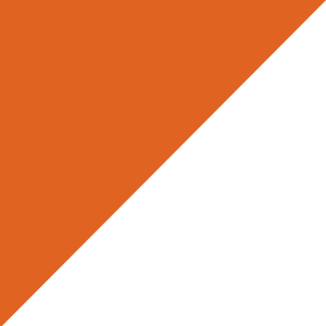 An orange and white triangle on a white background.
