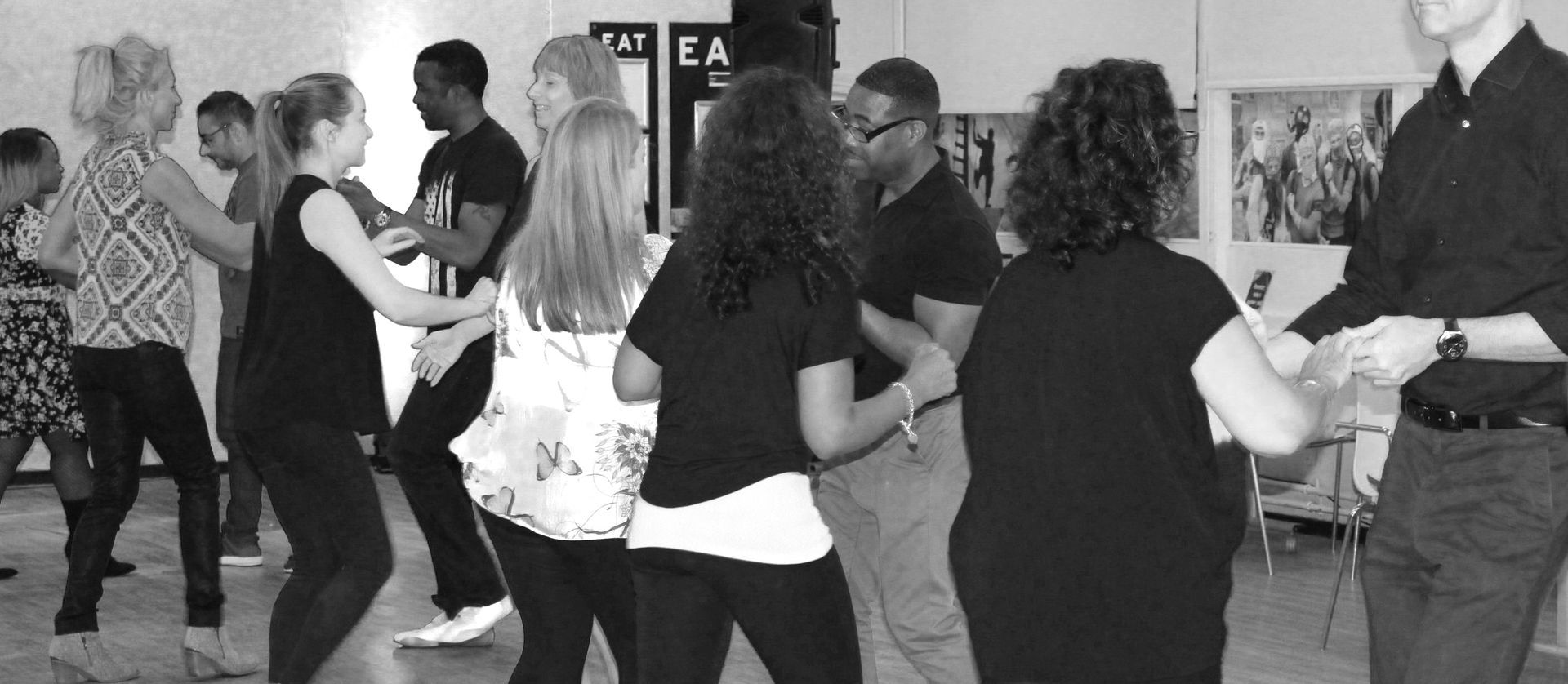 People taking group salsa classes