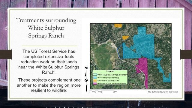 A map of the us forest service surrounding white sulphur springs ranch
