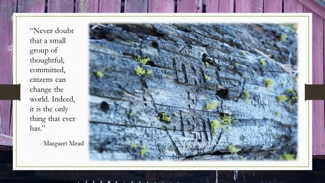 A picture of a rock with a quote on it