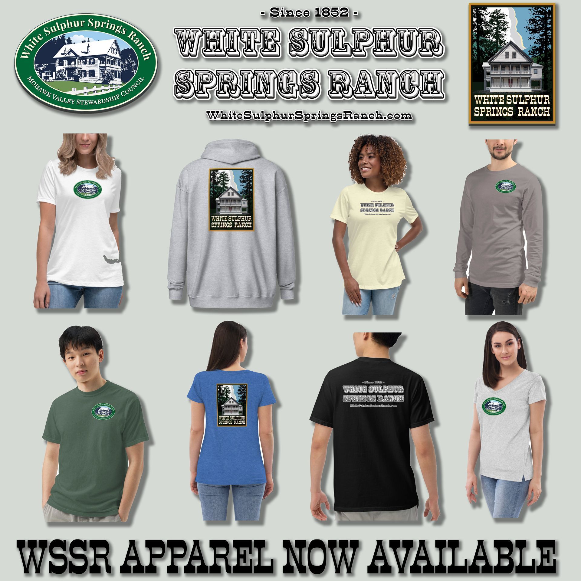 White sulphur springs ranch apparel is now available