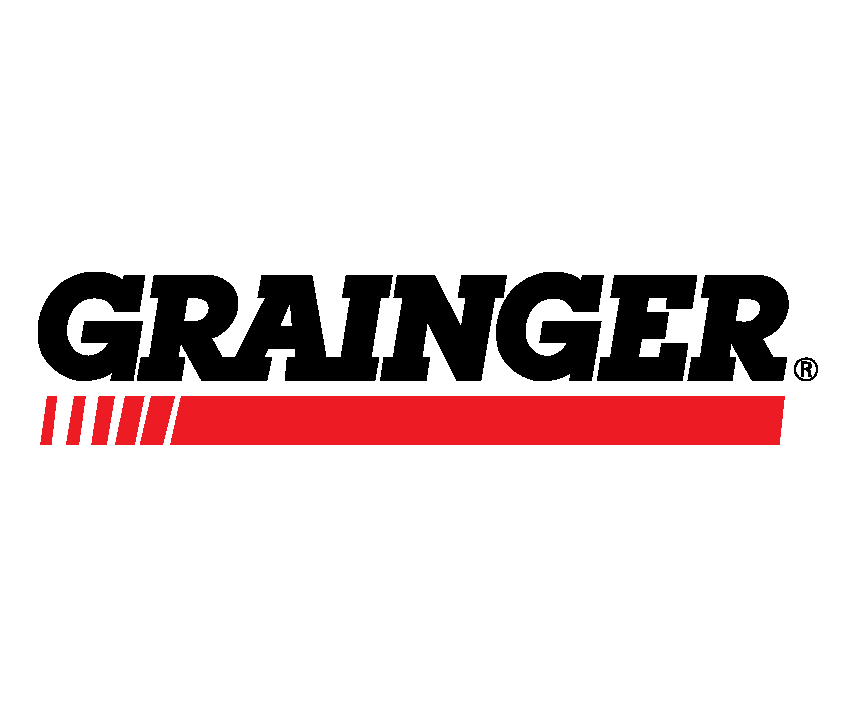 The grainger logo is black and red on a white background.