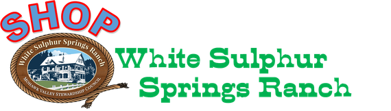 A logo for shop white sulphur springs ranch