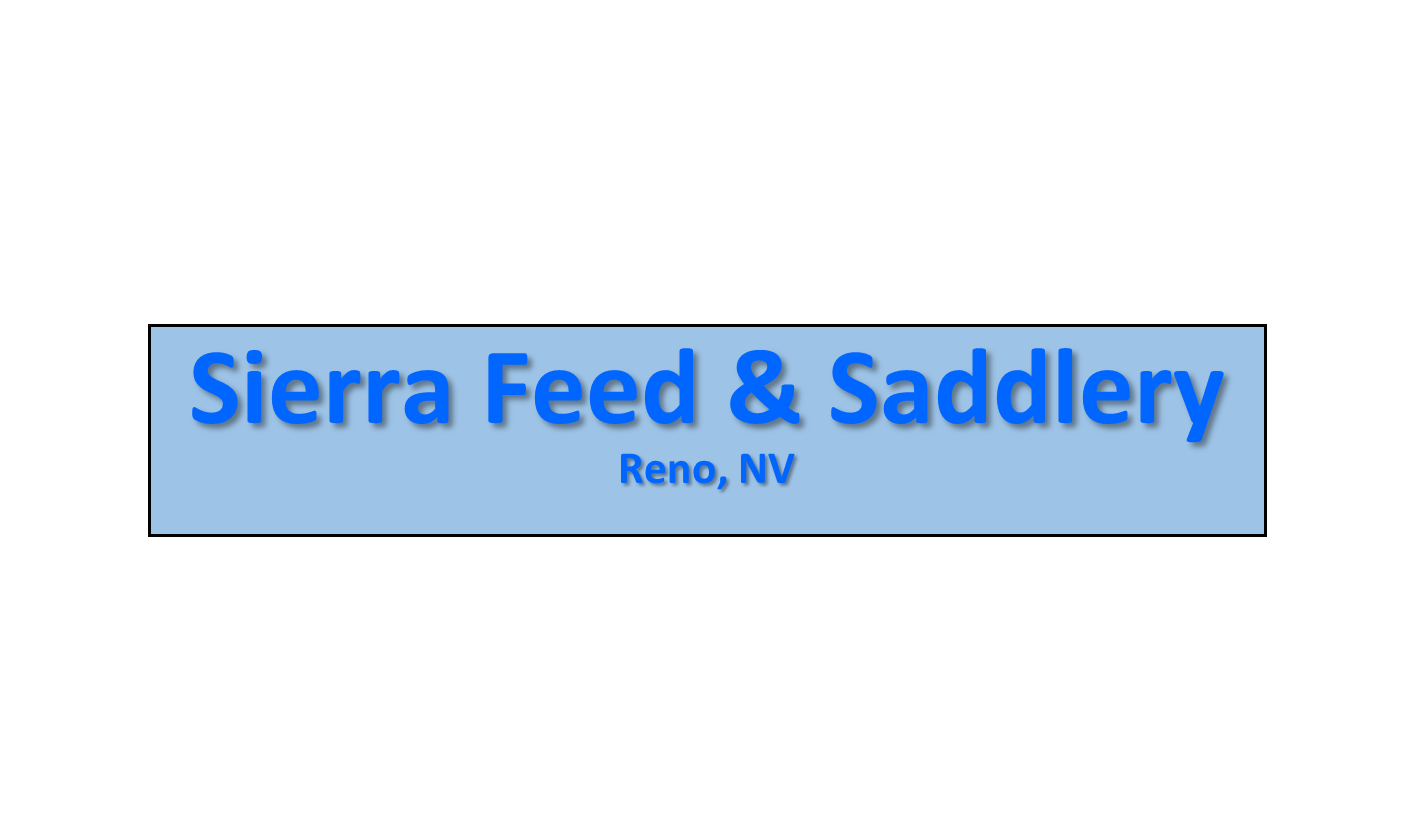The logo for sierra feed and saddlery in reno , nv