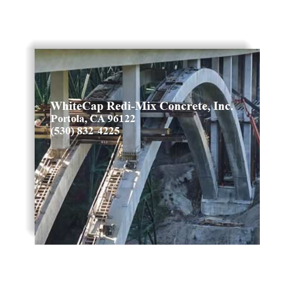 A picture of a bridge being built by whitecap redi-mix concrete inc.