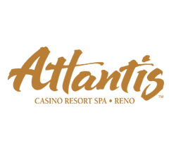 The logo for atlantis casino resort spa in reno