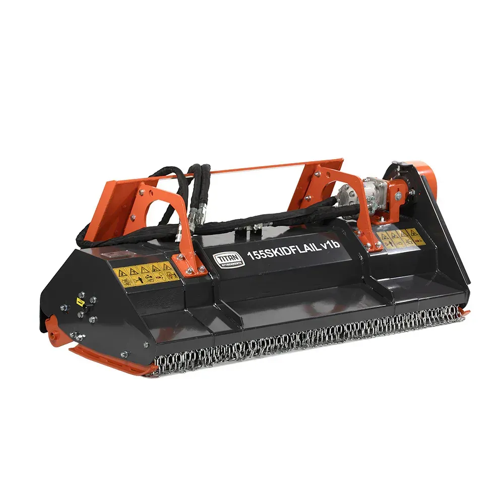 Black metal forklift attachment with adjustable frame and tines on a white background