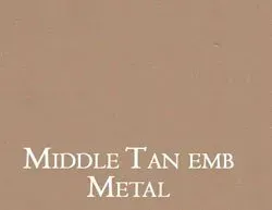 a picture of a middle tan embossed metal .