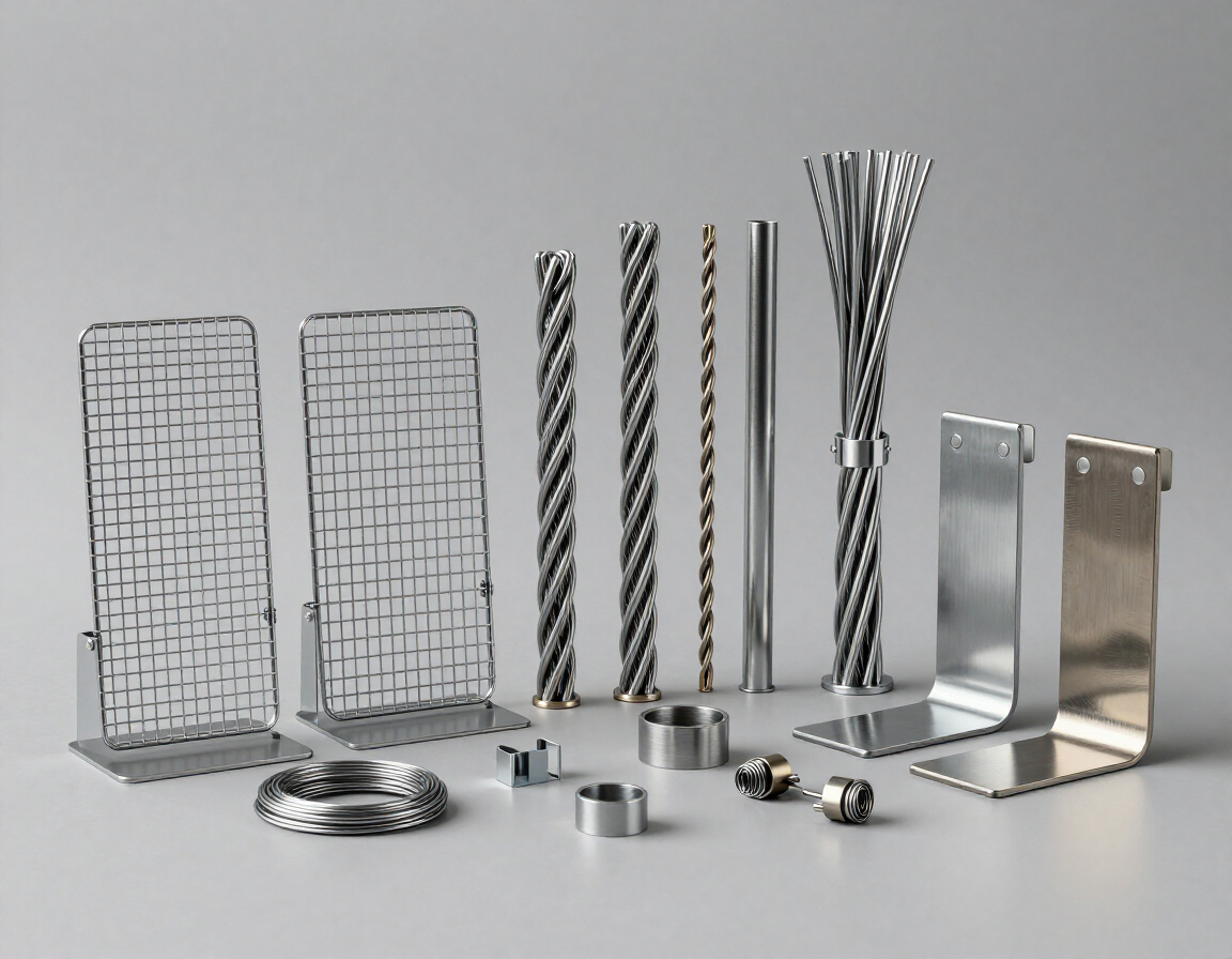 Productos decorativos elaborados en alambre galvanizado.