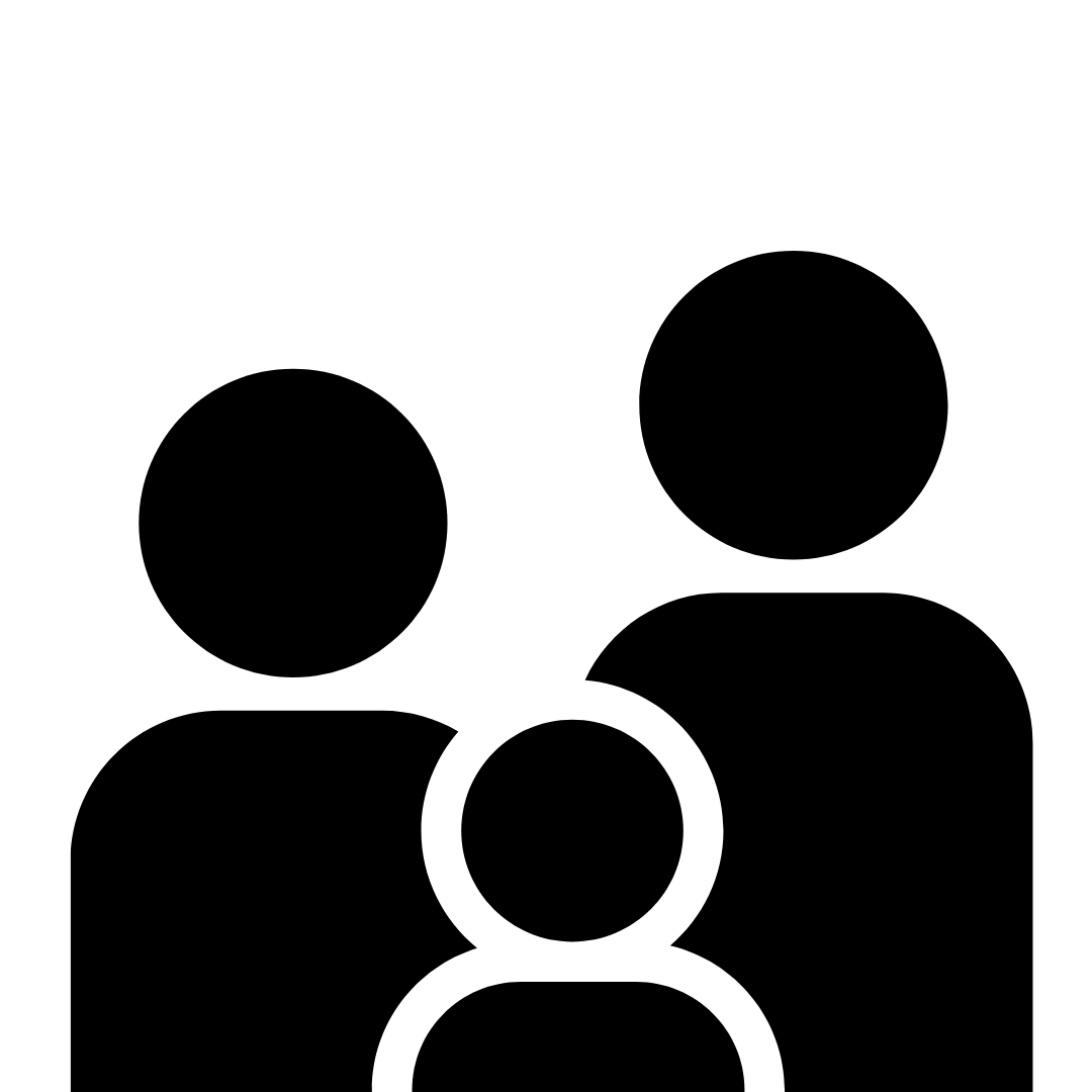 A group of people standing next to each other on a white background.